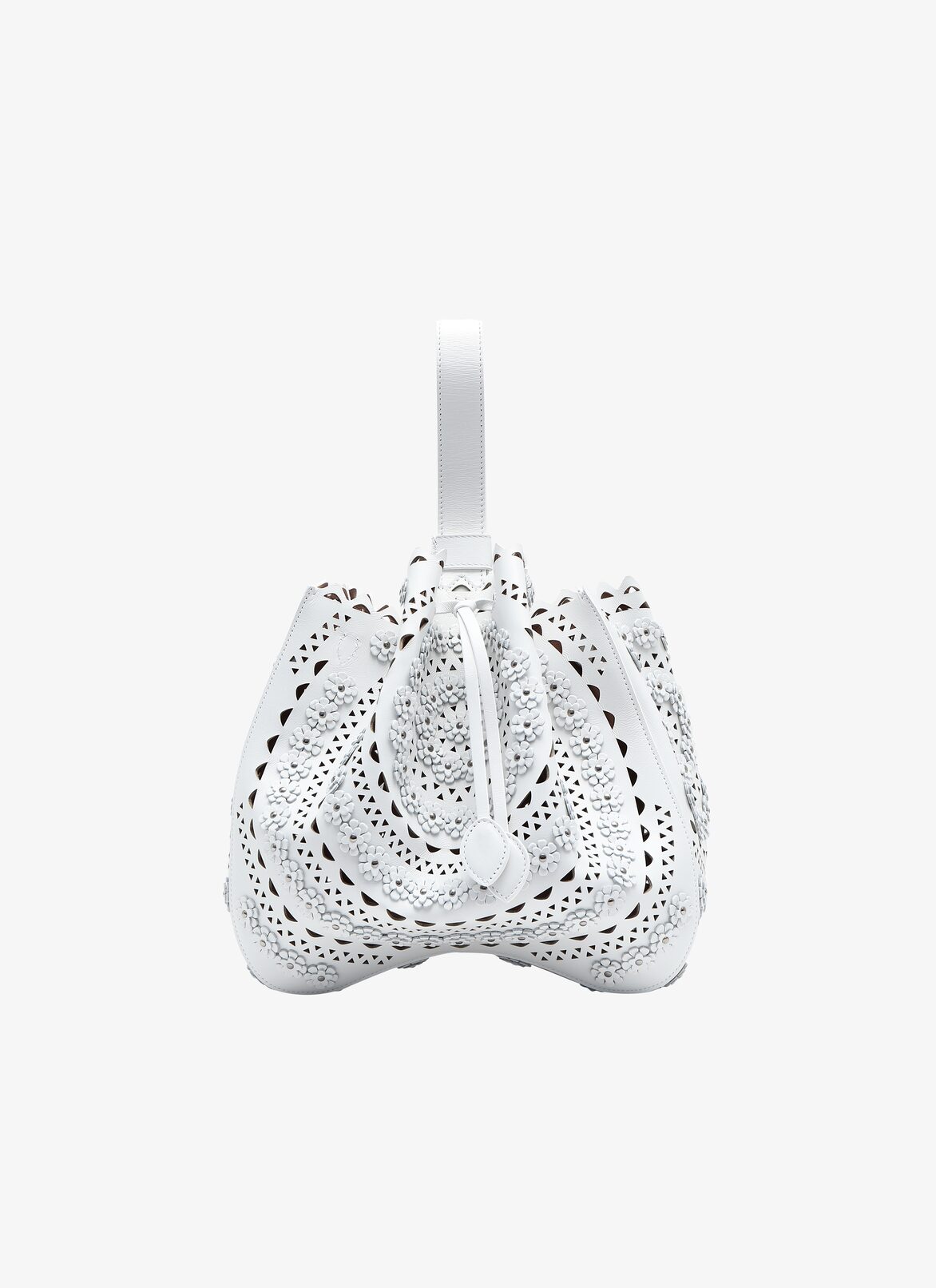 ROSE-MARIE STRA CUIR LUX NEW VIENNE FLEUR OPTICAL WHITE ALAÏA WHITE  ROSE-MARIE STRA CUIR LUX NEW VIENNE FLEUR OPTICAL WHITE